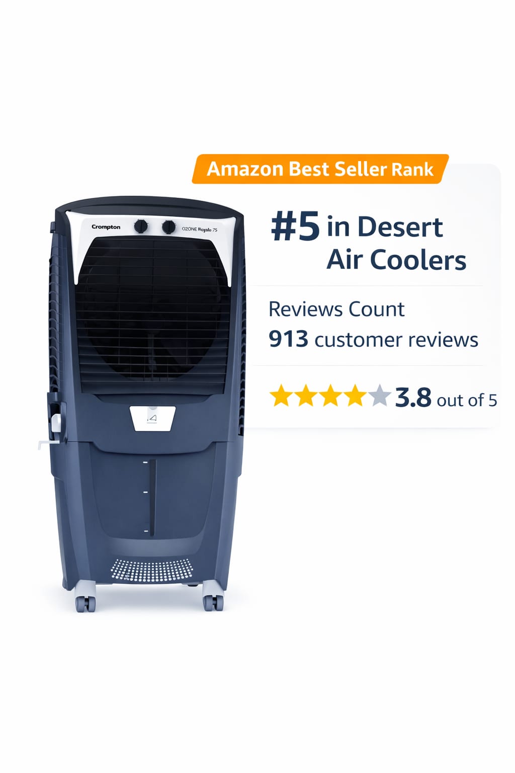 Crompton Ozone Royale 75 Litres Desert Air Cooler